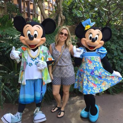 Hanging out with Mickey and Minnie at Aulani in Hawaii